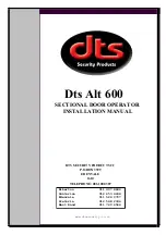 Preview for 1 page of DTS Alt 600 Installation Manual