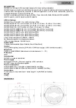 Preview for 3 page of DTS HORUS FULL COLOUR User Manual