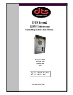 Предварительный просмотр 1 страницы DTS Icom2 Operating Instructions Manual