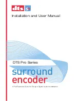 DTS Surround Encoder Installation And User Manual preview