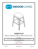 Предварительный просмотр 1 страницы DTY INDOOR LIVING Saddle Stool IF-1001 Quick Start Manual