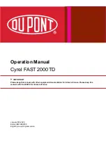 Предварительный просмотр 1 страницы Du Pont Cyrel FAST 2000TD Operation Manual