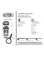 Предварительный просмотр 2 страницы Du Pont WFPF2800 Series Installation Instructions Manual