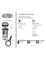 Предварительный просмотр 2 страницы Du Pont WFPF38001C Installation Instructions Manual