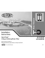 Du Pont WFQT27000 Installation Instructions Manual предпросмотр