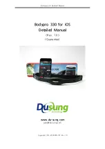 Du-sung Technology Bodypro 330 Detailed Manual preview