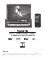 Preview for 1 page of Dual Electronics Corporation XDVD8182 Installation & Owner'S Manual