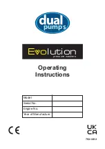 Dual Pumps Evolution E1F10135PHR Operating Instructions Manual preview