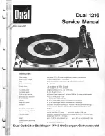 Dual 1216 Service Manual preview