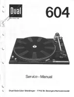 Dual 604 Service Manual preview