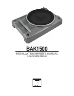 Preview for 1 page of Dual BAK1500 Installation & Owner'S Manual