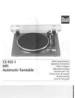 Dual CS 455-1 Operating Instructions Manual предпросмотр