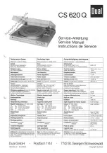 Dual CS 620 Q Service Manual предпросмотр