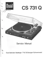 Preview for 1 page of Dual CS 731 Q Service Manual