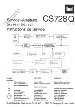 Preview for 1 page of Dual CS728Q Service Manual