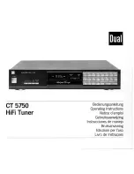 Предварительный просмотр 1 страницы Dual CT 5750 Manual