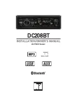 Dual DC208BT Installation And Owner'S Manual preview