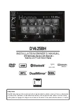 Preview for 1 page of Dual DV625BH Installation & Owner'S Manual