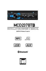 Preview for 1 page of Dual MCD237BTB Installation & Owner'S Manual