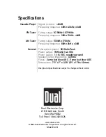 Preview for 8 page of Dual MXC22 Installation & Owner'S Manual