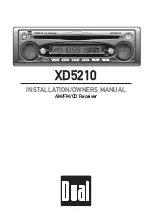 Preview for 1 page of Dual XD5210 Installation & Owner'S Manual