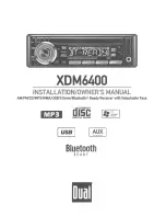 Предварительный просмотр 1 страницы Dual XDM6400 Installation & Owner'S Manual