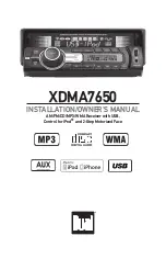 Предварительный просмотр 1 страницы Dual XDMA7650 Installation & Owner'S Manual