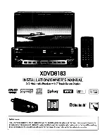 Предварительный просмотр 1 страницы Dual XDVD8183 Installation & Owner'S Manual