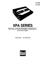 Dual XPA2500 Installation & Owner'S Manual preview