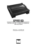 Preview for 1 page of Dual XPR510D Owner'S Manual