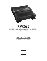 Preview for 1 page of Dual XPR520 Installation & Owner'S Manual