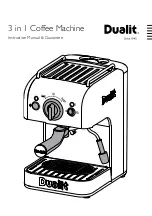 Preview for 1 page of Dualit 3 in 1 Coffee machine Instruction Manual & Guarantee