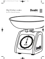 Dualit 5Kg Kitchen scales Instruction Manual & Guarantee preview