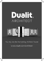 Preview for 2 page of Dualit ARCHITECT 16049 Instruction Manual