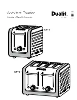 Dualit Architect CAT2 Instruction Manual & Guarantee предпросмотр