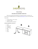 Dubois Wood Forever Young	Streamline Unit Installation Instructions preview