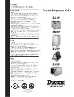 Ducane Ducane Evaporator Coils EC1P Specification Sheet preview