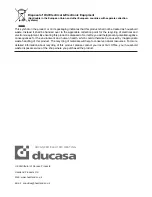 Предварительный просмотр 12 страницы Ducasa Richmond DP 1200 Installation And Operation Manual