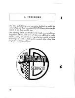 Предварительный просмотр 12 страницы Ducati 250 GT 1965 Instructions For Use And Maintenance Manual