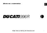 Ducati 996R 2001 Owner'S Manual preview