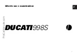 Preview for 1 page of Ducati 998S Owner'S Manual