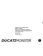 Preview for 1 page of Ducati Monster 600 Owner'S Manual