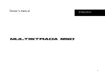 Предварительный просмотр 2 страницы Ducati MULTISTRADA 950 Owner'S Manual