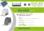 Ducati SLIDE 1043/24V Installation Instructions Manual preview