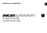 Предварительный просмотр 1 страницы Ducati SUPERSPORT1000 2003 Owner'S Manual