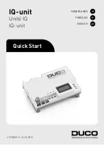 Preview for 1 page of Duco IQ-unit Quick Start Manual