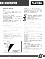 Предварительный просмотр 21 страницы Ducson DG121-A Owner'S Manual & Operating Instructions