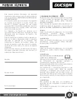 Предварительный просмотр 3 страницы Ducson DST200 Safety Instructions And Operator'S Manual