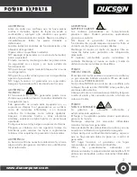 Предварительный просмотр 4 страницы Ducson DST200 Safety Instructions And Operator'S Manual