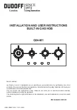 Preview for 1 page of DUDOFF G04-M1 Installation And User Instructions Manual